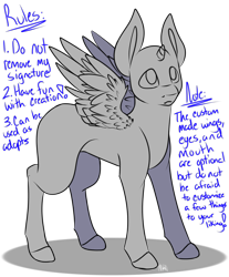 Size: 1552x1870 | Tagged: safe, artist:sketchytwi, oc, oc only, alicorn, pony, alicorn oc, bald, base, horn, simple background, solo, transparent background, wings