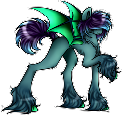 Size: 1558x1475 | Tagged: safe, artist:sketchytwi, oc, oc only, bat pony, pony, bat pony oc, bat wings, hoof fluff, raised hoof, simple background, solo, transparent background, wings