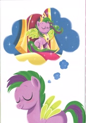 Size: 1741x2472 | Tagged: safe, spike, pegasus, pony, g4, my little pony. poni nimeltä spike, book, crown, jewelry, male, older, older spike, ponified, ponified spike, regalia, solo, species swap, stallion, thought bubble
