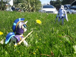 Size: 1236x927 | Tagged: safe, artist:dingopatagonico, shining armor, pony, g4, galactic empire, guardians of harmony, irl, misadventures of the guardians, photo, star wars, stormtrooper, toy