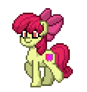 Size: 172x181 | Tagged: safe, artist:venombronypl, apple bloom, earth pony, pony, pony town, g4, animated, female, filly, simple background, solo, transparent background