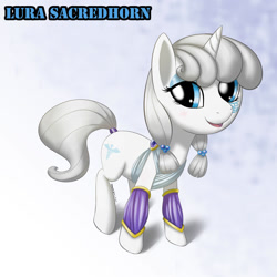 Size: 1500x1500 | Tagged: safe, artist:renatethepony, oc, oc only, pony, unicorn, eyelashes, female, horn, mare, ponified, smiling, solo, unicorn oc