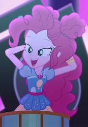 Size: 458x660 | Tagged: safe, screencap, pinkie pie, equestria girls, equestria girls specials, g4, my little pony equestria girls: better together, my little pony equestria girls: sunset's backstage pass, cropped, solo