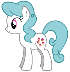 Size: 555x576 | Tagged: safe, artist:durpy, artist:therainbowkingdom69, cupcake (g1), earth pony, pony, g1, g4, cute, female, g1 cupcakebetes, g1 to g4, generation leap, mare, simple background, smiling, solo, white background