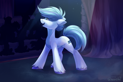 Size: 4500x3000 | Tagged: safe, artist:neonishe, oc, oc only, earth pony, pony, curtains, male, solo, stage, stage light
