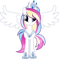 Size: 8549x8565 | Tagged: safe, artist:shootingstarsentry, oc, oc only, oc:starry diamond, alicorn, pony, absurd resolution, female, mare, offspring, parent:princess cadance, parent:shining armor, parents:shiningcadance, simple background, solo, transparent background, vector