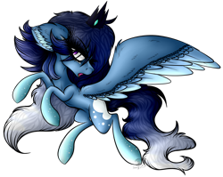 Size: 2984x2371 | Tagged: safe, artist:beamybutt, oc, oc only, pegasus, pony, colored wings, ear fluff, high res, rearing, simple background, solo, transparent background, two toned wings, wings