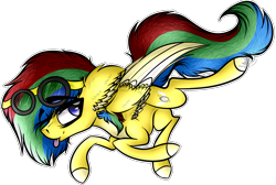Size: 1841x1236 | Tagged: safe, artist:beamybutt, oc, oc only, oc:zenith, pegasus, pony, :p, colored hooves, ear fluff, flying, male, multicolored hair, pegasus oc, rainbow hair, simple background, solo, stallion, tongue out, transparent background, wings
