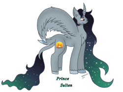 Size: 960x720 | Tagged: safe, artist:madlilon2051, oc, oc only, alicorn, pony, alicorn oc, ethereal mane, horn, male, simple background, solo, stallion, starry mane, transparent background, unshorn fetlocks, wings