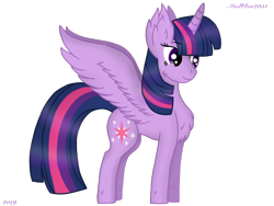 Size: 960x720 | Tagged: safe, artist:madlilon2051, twilight sparkle, alicorn, pony, g4, chest fluff, ear fluff, eyelashes, female, horn, mare, simple background, solo, transparent background, twilight sparkle (alicorn), wings