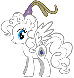 Size: 605x629 | Tagged: safe, artist:therainbowkingdom69, princess tiffany, pegasus, pony, g1, g4, cute, female, g1 to g4, generation leap, hat, hennin, mare, princess ponies, simple background, smiling, solo, tiffanybetes, white background