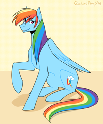 Size: 1500x1807 | Tagged: safe, artist:captainjohnson-b, rainbow dash, pegasus, pony, g4, simple background, smiling, solo, wings