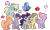 Size: 2500x1500 | Tagged: safe, artist:coconutowll, artist:katsubases, oc, oc only, oc:confetti cake, oc:daredevil, oc:mischief managed, hybrid, pony, base used, cutie mark, female, freckles, interspecies offspring, magical lesbian spawn, mare, next generation, offspring, parent:applejack, parent:big macintosh, parent:coloratura, parent:discord, parent:fluttershy, parent:king sombra, parent:pinkie pie, parent:pokey pierce, parent:rarity, parent:twilight sparkle, parents:discolight, parents:fluttermac, parents:pokeypie, parents:rainbulk, parents:rarajack, parents:sombrarity, simple background, transparent background