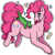 Size: 600x600 | Tagged: safe, artist:sursiq, gummy, pinkie pie, alligator, earth pony, pony, reptile, g4, confetti, female, mare, shading, simple background, smiling, solo, starry eyes, transparent background, wingding eyes