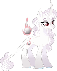 Size: 419x525 | Tagged: safe, artist:rickysocks, oc, oc only, oc:ivory luster, pony, unicorn, albino, female, magical lesbian spawn, mare, offspring, parent:rarity, parent:saffron masala, simple background, solo, transparent background