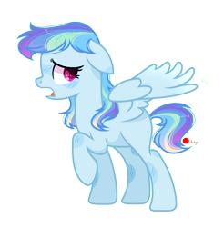 Size: 1058x1076 | Tagged: safe, artist:moonnightshadow-mlp, oc, oc only, pegasus, pony, female, mare, offspring, parent:rainbow dash, parent:soarin', parents:soarindash, simple background, solo, transparent background