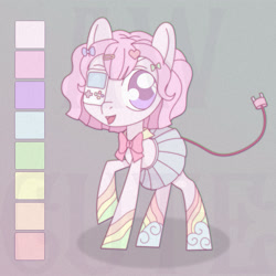 Size: 2500x2500 | Tagged: safe, artist:hotcurrykatsu, oc, oc only, earth pony, pony, high res, pastel, reference sheet, solo