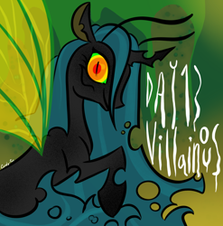 Size: 2020x2048 | Tagged: safe, artist:carconutty, queen chrysalis, changeling, g4, female, high res, ponytober, solo