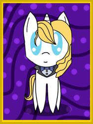 Size: 768x1024 | Tagged: safe, artist:foxy21a72, prince blueblood, pony, unicorn, g4, abstract background, chibi, male, solo