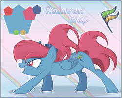 Size: 2800x2250 | Tagged: safe, artist:miryelis, oc, oc only, oc:rainven wep, pegasus, pony, female, high res, reference sheet, solo