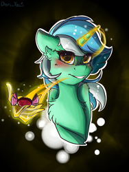 Size: 1560x2080 | Tagged: safe, artist:yuris, lyra heartstrings, pony, unicorn, g4, abstract background, cute, halloween, holiday, solo