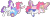 Size: 1825x614 | Tagged: safe, artist:stalkerpony, fluttershy, pinkie pie, princess cadance, rarity, shining armor, alicorn, earth pony, pegasus, pony, unicorn, g4, cutie mark, eyelashes, female, goggles, horn, male, mare, open mouth, party cannon, peytral, pony cannonball, simple background, smiling, stallion, tail, tiny head, transparent background, unshorn fetlocks, wings