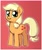 Size: 2282x2738 | Tagged: safe, artist:heretichesh, applejack, earth pony, pony, g4, cute, female, filly, filly applejack, freckles, gradient background, high res, jackabetes, smiling, solo, younger