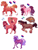 Size: 4000x5312 | Tagged: safe, artist:uunicornicc, big macintosh, cheerilee, sugar belle, oc, oc:cherry apple, oc:cinnamon apple crumb, pony, g4, absurd resolution, bisexual pride flag, coat markings, colored hooves, female, gender headcanon, genderfluid, genderfluid pride flag, mare, missing cutie mark, offspring, parent:big macintosh, parent:cheerilee, parent:sugar belle, parents:cheerimac, parents:sugarmac, pride, pride flag, simple background, transgender pride flag, unshorn fetlocks, vincian pride flag, white background