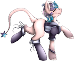 Size: 2193x1822 | Tagged: safe, artist:sketchytwi, oc, oc only, earth pony, pony, clothes, earth pony oc, leonine tail, raised hoof, simple background, smiling, socks, tail, transparent background