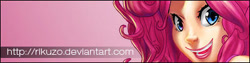 Size: 400x100 | Tagged: safe, artist:rik-vreal, pinkie pie, human, g4, banner, bust, female, humanized, smiling