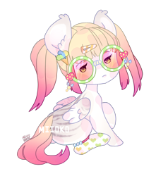 Size: 1510x1584 | Tagged: safe, artist:miioko, oc, oc only, pegasus, pony, base used, clothes, ear fluff, glasses, pegasus oc, simple background, socks, solo, transparent background, wings