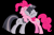 Size: 3000x2000 | Tagged: safe, artist:larsurus, artist:wardex101, edit, pinkie pie, twilight sparkle, earth pony, pony, unicorn, g4, black background, cute, discorded, discorded twilight, eyes closed, grin, high res, hug, open mouth, simple background, smiling, twilight tragedy, unicorn twilight, vector