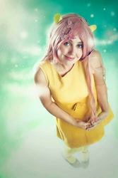 Size: 640x960 | Tagged: safe, artist:mikanchan, fluttershy, human, g4, clothes, cosplay, costume, cute, irl, irl human, photo