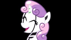 Size: 1280x720 | Tagged: safe, ai assisted, ai content, artist:facelessjr, edit, fifteen.ai, sweetie belle, pony, robot, robot pony, unicorn, g4, animated, sound, sweetie bot, talking to viewer, webm