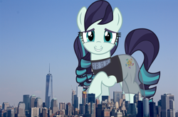 Size: 2355x1554 | Tagged: safe, artist:jhayarr23, artist:thegiantponyfan, coloratura, earth pony, pony, g4, female, giant pony, giant/macro earth pony, giantess, highrise ponies, irl, macro, manhattan, mare, mega giant, new york, new york city, photo, ponies in real life