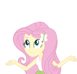 Size: 800x768 | Tagged: safe, artist:herusann, fluttershy, equestria girls, g4, my little pony equestria girls, clothes, eyelashes, female, hairclip, shrug, simple background, solo, transparent background