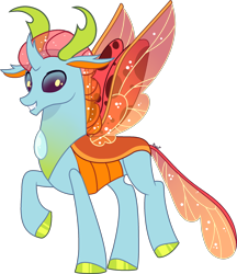 Size: 1996x2307 | Tagged: safe, artist:kurosawakuro, oc, oc only, oc:axis, changedling, changeling, base used, changedling oc, changeling oc, friends of infinity, male, offspring, parent:ocellus, parent:thorax, parents:thorcellus, simple background, solo, transparent background