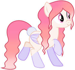 Size: 1280x1196 | Tagged: safe, artist:cindystarlight, oc, oc only, pegasus, pony, coat markings, colored wings, female, folded wings, full body, gradient mane, gradient tail, mare, pegasus oc, pink eyes, show accurate, simple background, smiling, socks (coat markings), solo, standing, standing on two hooves, tail, transparent background, two toned wings, wings
