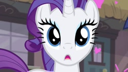 Size: 1280x720 | Tagged: safe, screencap, rarity, pony, unicorn, g4, season 4, simple ways, attraction, cute, heart, looking at you, raribetes, solo