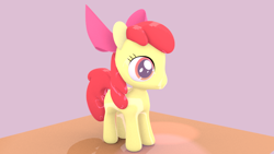 Size: 960x540 | Tagged: safe, artist:masabunn, apple bloom, earth pony, pony, g4, 3d, apple bloom's bow, blank flank, blender, bow, female, filly, hair bow