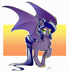 Size: 3436x3542 | Tagged: safe, artist:opalacorn, oc, oc only, bat pony, pony, bat pony oc, high res, simple background, solo, white background