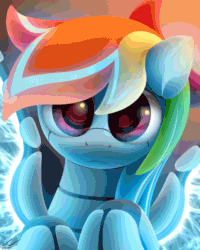 Size: 800x1000 | Tagged: safe, artist:symbianl, rainbow dash, pony, robot, robot pony, g4, :3, absurd file size, absurd gif size, animated, bedroom eyes, color change, color cycling, cute, dashabetes, facial expressions, female, gif, looking at you, rainbot dash, roboticization, solo