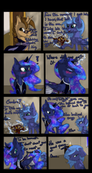 Size: 1025x1920 | Tagged: safe, artist:lunarmoonponi, princess luna, oc, oc:lunar moonie, alicorn, pony, g4, alicorn oc, comic, diary, horn, parent:princess luna, wings