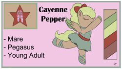 Size: 1192x670 | Tagged: safe, artist:schumette14, oc, oc only, oc:cayenne pepper, pegasus, pony, ballerina, ballet, dancing, eyes closed, parent:lockdown, parent:saffron masala, parents:lockmasala, parents:saffrondown, smiling, solo, spread wings, wings