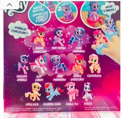 Size: 720x688 | Tagged: safe, applejack, fluttershy, izzy moonbow, pinkie pie, pipp petals, rainbow dash, rarity, sunny starscout, twilight sparkle, zipp storm, alicorn, earth pony, pegasus, pony, unicorn, g5, my little pony: a new generation, mane six, merchandise, toy, twilight sparkle (alicorn)