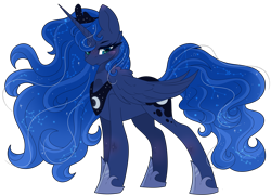 Size: 3753x2710 | Tagged: safe, artist:angellightyt, princess luna, alicorn, pony, g4, blushing, constellation, female, high res, simple background, solo, transparent background