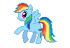 Size: 100x68 | Tagged: safe, artist:askpinkiepieandfriends, rainbow dash, pegasus, pony, g4, female, mare, pixel art, simple background, solo, stock vector, transparent background