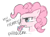 Size: 315x233 | Tagged: safe, artist:askpinkiepieandfriends, pinkie pie, earth pony, pony, g4, bust, female, frown, mare, simple background, solo, spitty pie, tongue out, white background