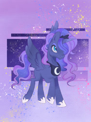 Size: 1024x1366 | Tagged: safe, artist:xxparadoxponyxx, princess luna, alicorn, pony, g4, female, missing cutie mark, solo