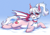 Size: 2150x1499 | Tagged: safe, artist:serodart, oc, oc only, oc:cream puff, bat pony, pony, bat pony oc, bat wings, bow, ponytail, solo, tail, tail bow, wings